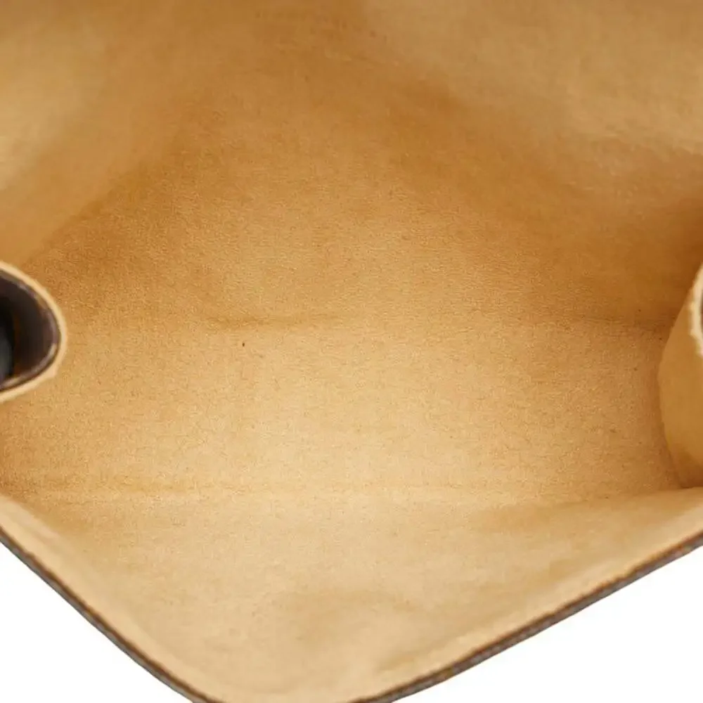 LOUIS VUITTON Brown Monogram Leather Pochette Hobo Bag
